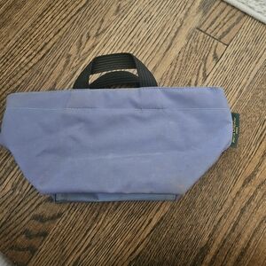 Herve Chapelier Lavender Canvas Hand Tote with Black Webbing Handles